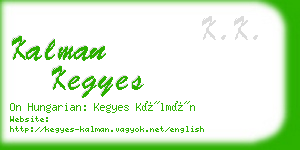 kalman kegyes business card